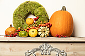 Thanksgiving - Autumn decorations with pumpkins