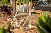 Patio decoration - Glasses on a table