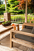 Patio furniture with drinks