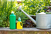 Fertilizer - liquid fertilizer and watering can