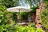 Terrace with parasol