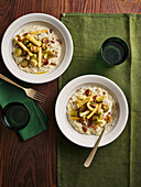 Cacio e Pepe risotto with Brussels sprouts and truffles