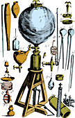 Robert Boyle's first air pump, illustration
