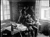 Army dentist and soldier, 1917, France
