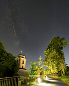 Perseid meteor over a Fortress, Passau, Germany