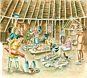 Celtic feast, illustration