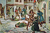 Massacre of Jews in Barcelona, illustration