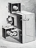 Movie camera, illustration