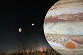 Jupiter and Io, illustration