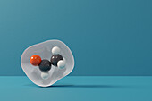 Acetaldehyde molecule, illustration