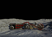 Mining on the moon, illustration