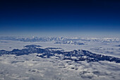 Aerial view of mountain tops, Kashmir