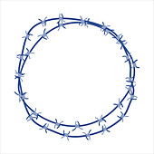 Barbed wire, conceptual illustration