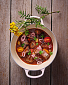 Stew with ox cheeks