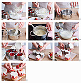 Preparation of strawberry and cream tartlets
