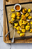 Roasted spiced cauliflower from the oven