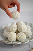 Coconut balls made from dates