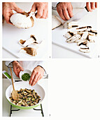 Fried portobello mushrooms