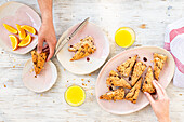 Gluten-free oat scones with orange and cranberries