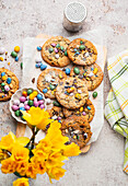 Fluffy Easter cookies with sugar eggs