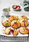 Filled strawberry hand pies