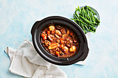 Beef and vegetable stew from the slow cooker