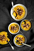 Shole Zard - vegan Persian saffron rice pudding with rose water