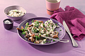 Creamy 'light' ragout with mushrooms