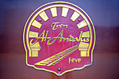 Sign trade brand of Al-Andalus luxury train travelling around Andalusia Spain.