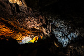 Cueva de los Verdes, eine Lavaröhre und Touristenattraktion der Gemeinde Haria auf Lanzarote, Kanarische Inseln, Spanien