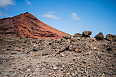 Der Vulkan Bermeja auf Lanzarote, Kanarische Inseln, Spanien