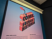 Die Ausstellung "Comic, Träume und Geschichte" im CaixaForum bietet einen Rundgang durch einige der besten Comics der Geschichte und gibt einen Einblick in den Produktionsprozess von Comics, Zaragoza, Spanien