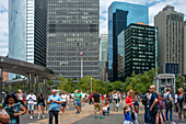 The Staten Island Ferry Terminal in Manhattan - South Ferry- NEW YORK CITY - NEW YORK , USA