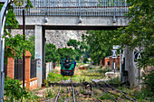 Poveda station, El Tren de Arganda train or Tren de la Poveda train in Arganda del Rey, Madrid, Spain.