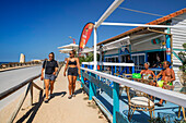 Restaurants in El Palmar beach in Vejer de la Frontera, Cadiz province, Costa de la luz, Andalusia, Spain.