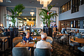 Inside of the iconic Grand Hotel Thalasso and Spa in Saint-Jean-de-Luz, France