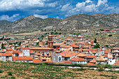 Eisenbahnschienen, Utrillas-Bergbauzug und Utrillas-Bergbau- und Eisenbahn-Themenpark, Utrillas, Cuencas Mineras, Teruel, Aragonien, Spanien