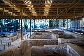 Necropolis of El Ruedo roman village 4th-5th century. Mosaics. Almedinilla in Cordoba province, Andalusia, southern Spain.