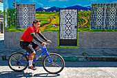Wall street art graffiti in San Bartolomé Perulapia in Cuscatlan, El Salvador Central America.