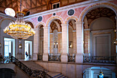 Entrance portal of the Royal Palace of Aranjuez, UNESCO World Heritage Site, Madrid Province, Spain, Europe.