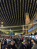 Christmas arrives in the streets of Zaragoza, Aragon, Spain