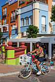 Colorful houses and buildings in Puerto Sherry in El Puerto de Santa Maria Cadiz Andalucia Spain Europe.