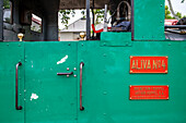 Lokomotive Aliva nº 4 im Zug El Tren de Arganda oder Tren de la Poveda in Arganda del Rey, Madrid, Spanien
