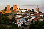 Castle and Clock Tower of Pinhel, Portugal.