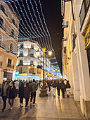 Weihnachten in den Straßen von Zaragoza, Aragonien, Spanien