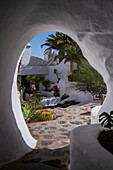 The Lagomar Museum, also known as Omar Sharif's House, unique former home incorporating natural lava caves, now a restaurant, bar & art gallery in Lanzarote, Canary Islands, Spain