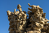 Fantastically eroded sandstone formations in the Fantasy Canyon Recreation Site, near Vernal, Utah.