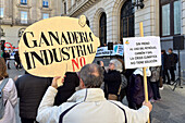 Hundreds of people participate in the march in defense of the environment and mobilization for the COP28 Climate Summit, Zaragoza, Aragon, Spain