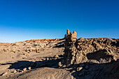 Fantastisch erodierte Sandsteinformationen in der Fantasy Canyon Recreation Site bei Vernal, Utah