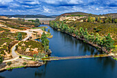 Reservoir of Agrio River, Aznalcollar dam, Guadalquivir river Seville province, Spain